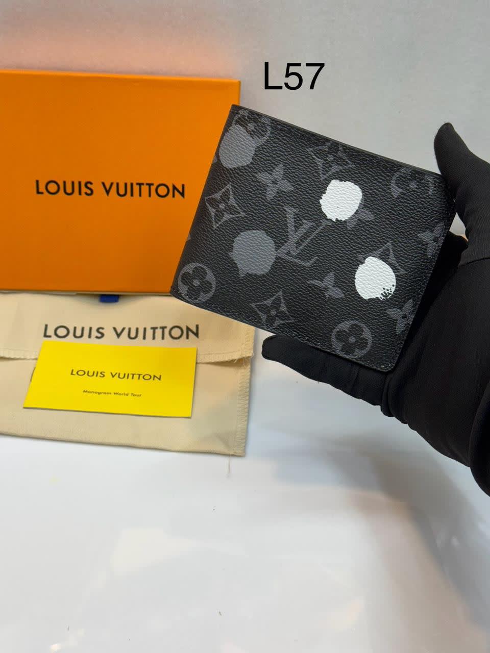 Louis Vuitton Black Premium Compact Wallet-0