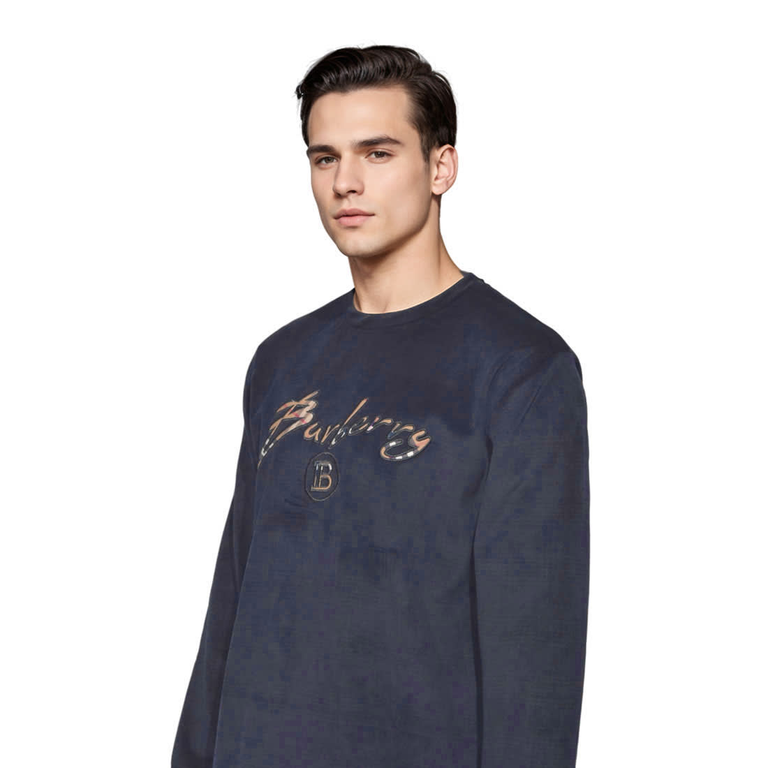 Burberry Navy Blue Premium Quality Sweatshirt-0