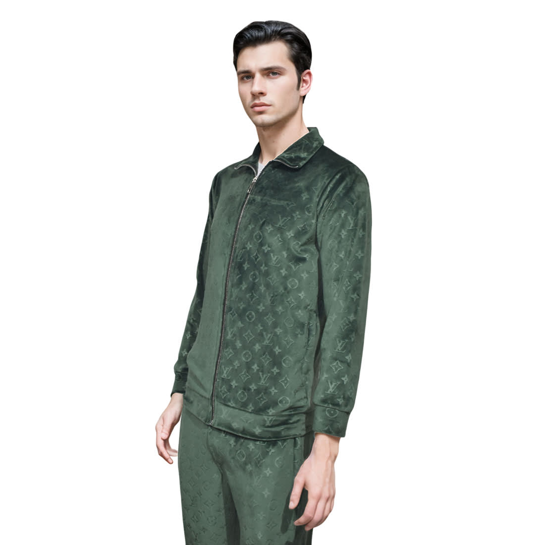 Louis Vuitton Green Premium Luxury Tracksuit-0