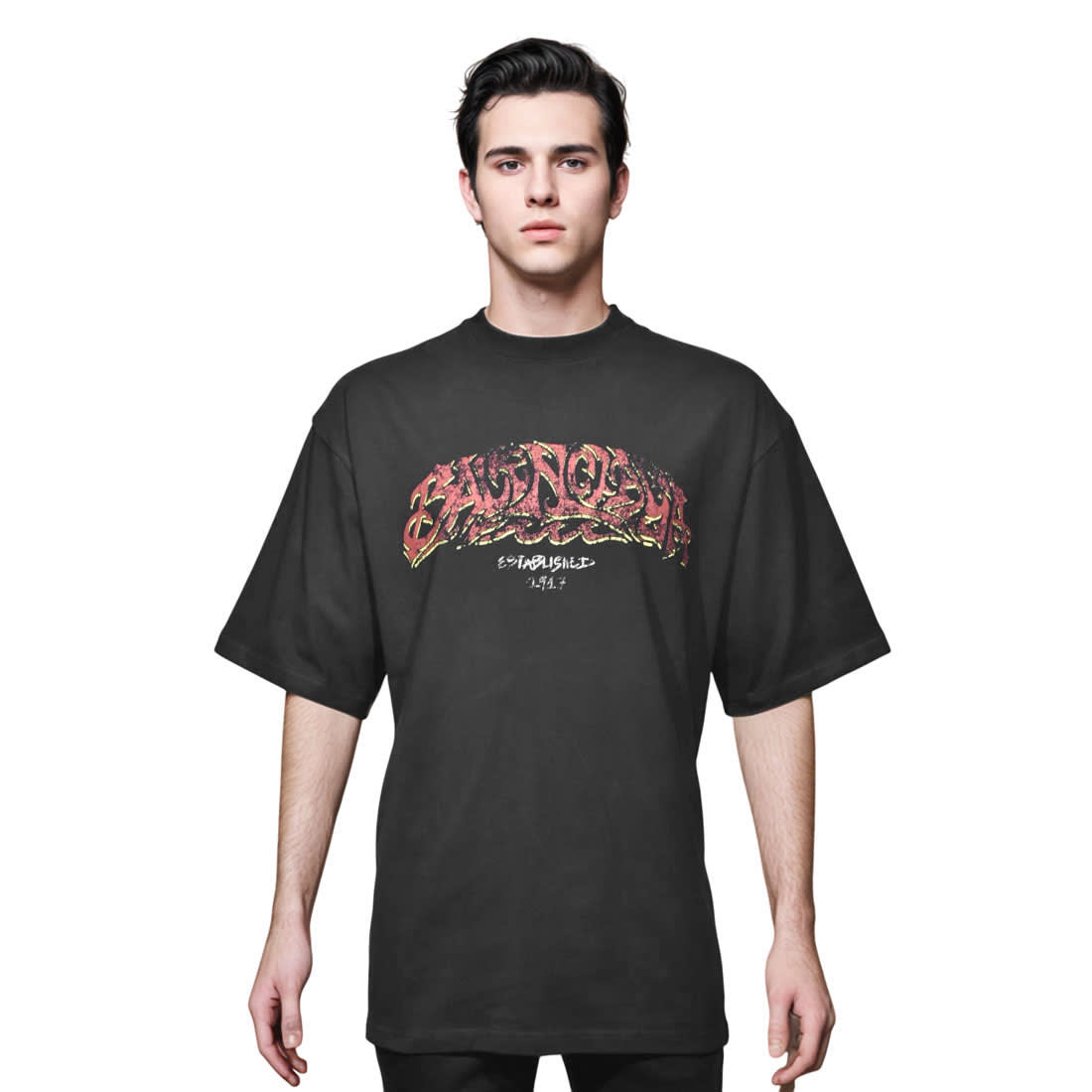 Balenciaga Black Premium Quality T-shirt-0