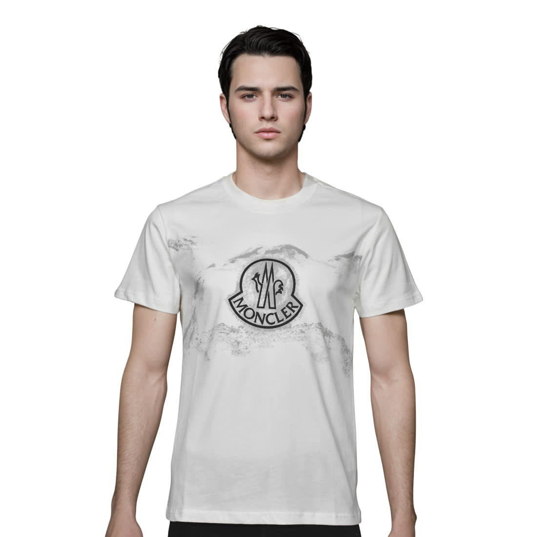Moncler White Premium Quality T-shirt-0