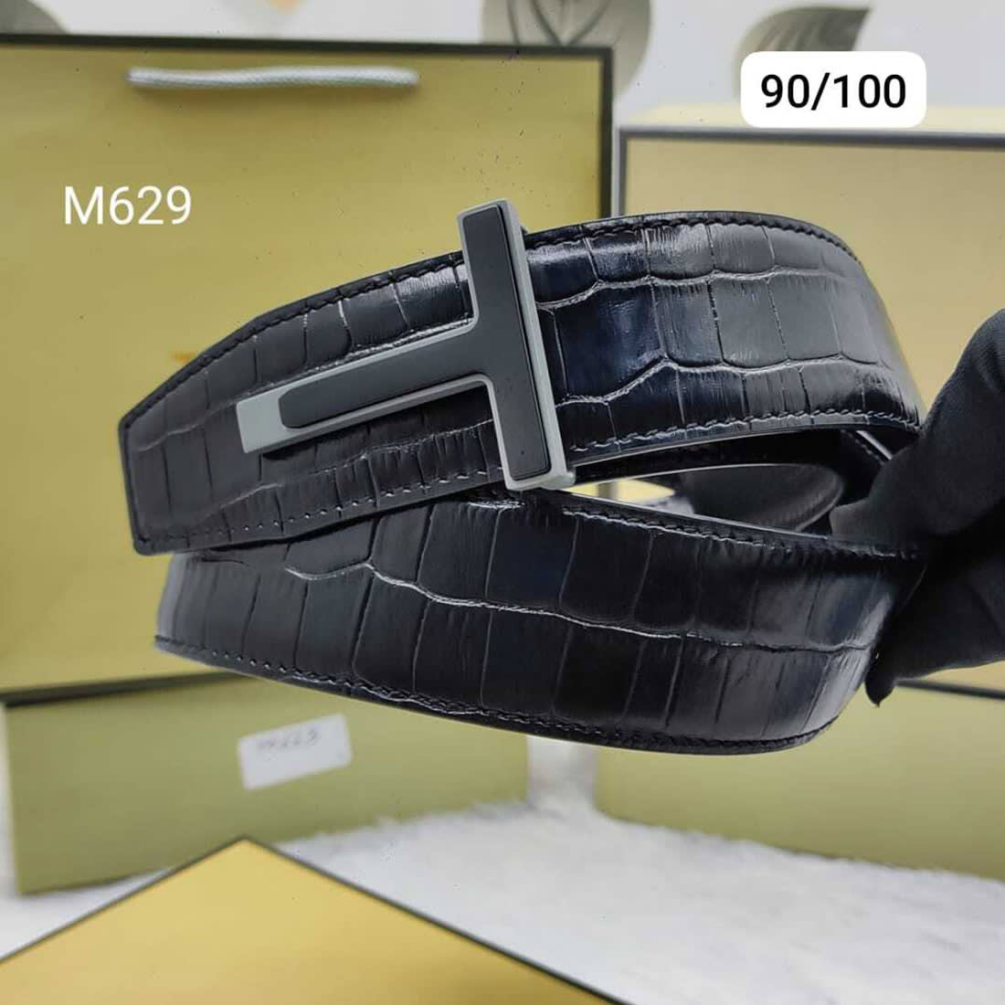 Tom Ford Black Premium Quality Leather Belt-0