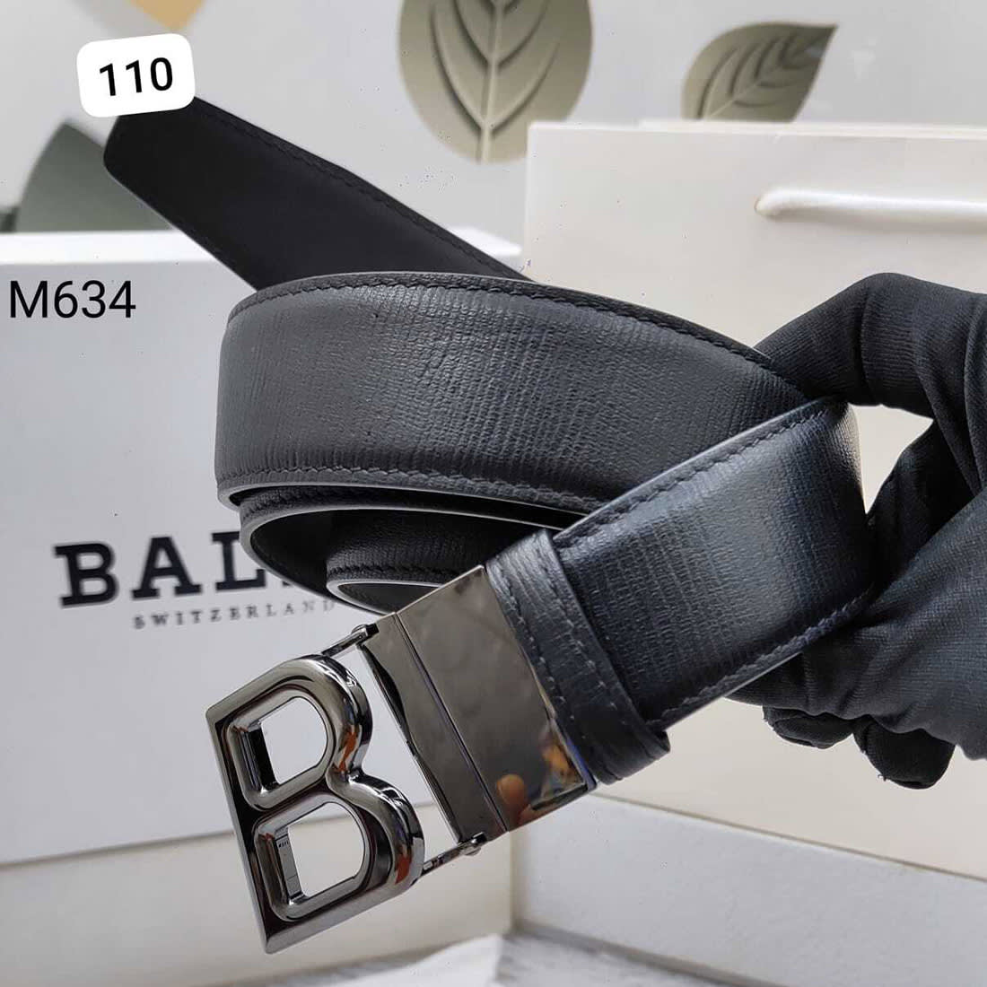 Bally Silver Premium Quality Leather Belt-0