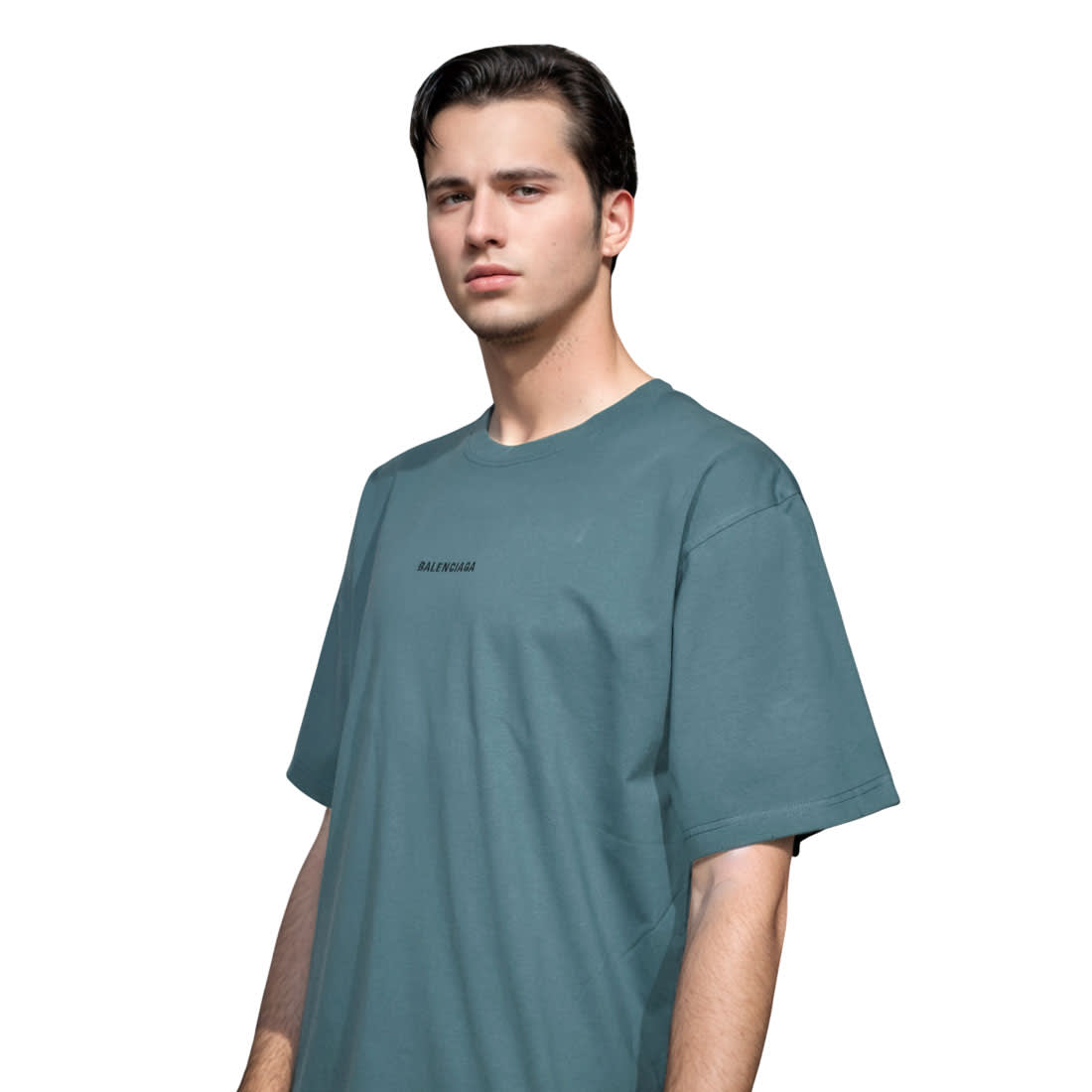 Balenciaga Blue Premium Quality T-shirt-2