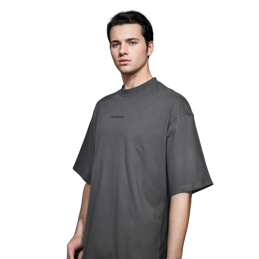 Balenciaga Grey Premium Quality T-shirt-2