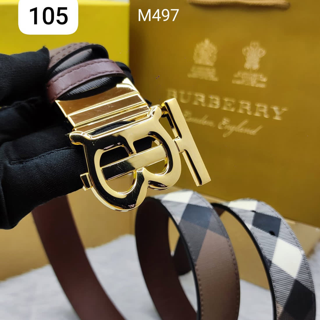 Burberry Golden Premium Quality Leather Belt-0