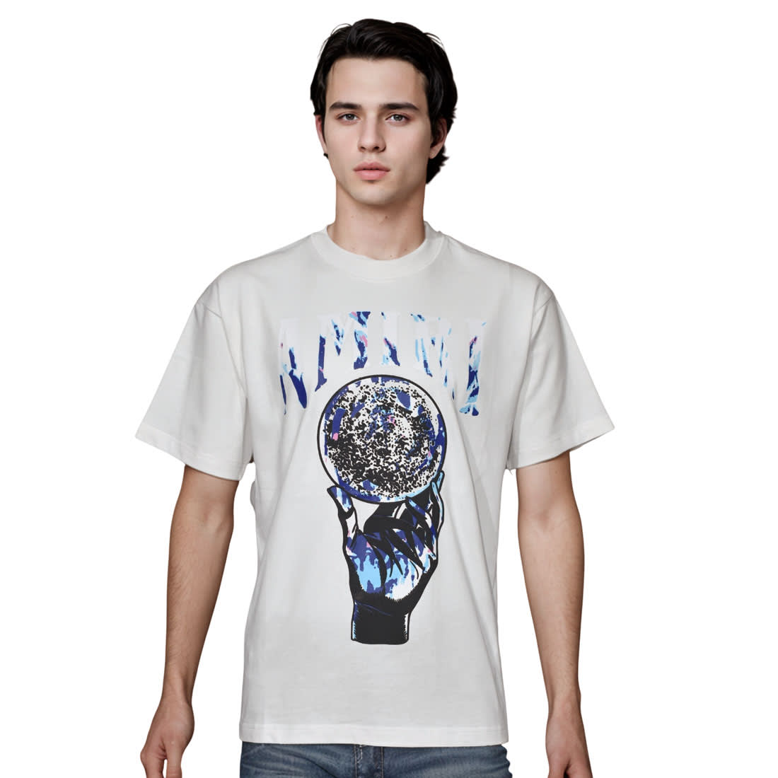 Amiri White Premium Quality T-shirt-0