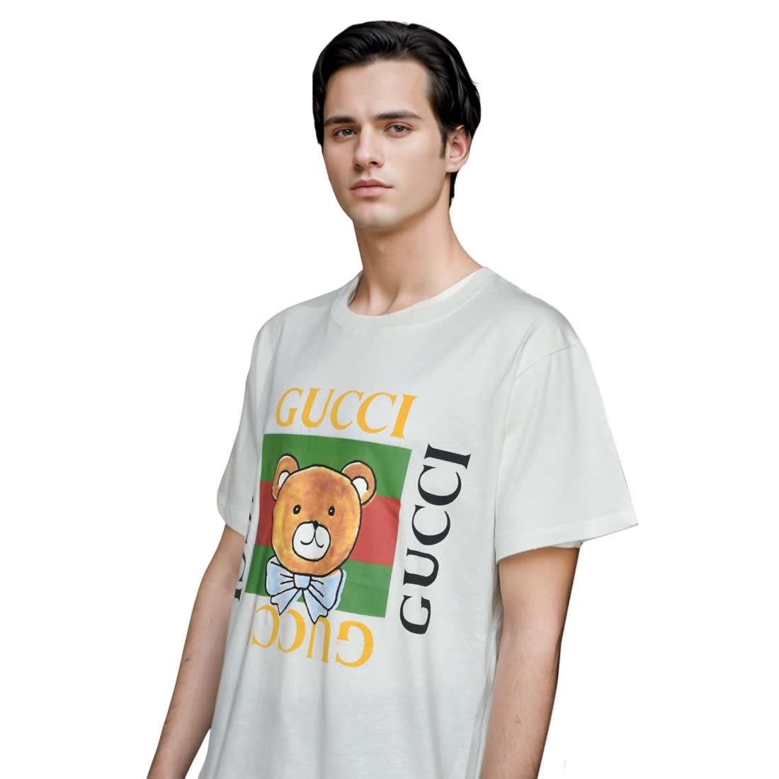 Gucci White Premium Quality T-shirt-2