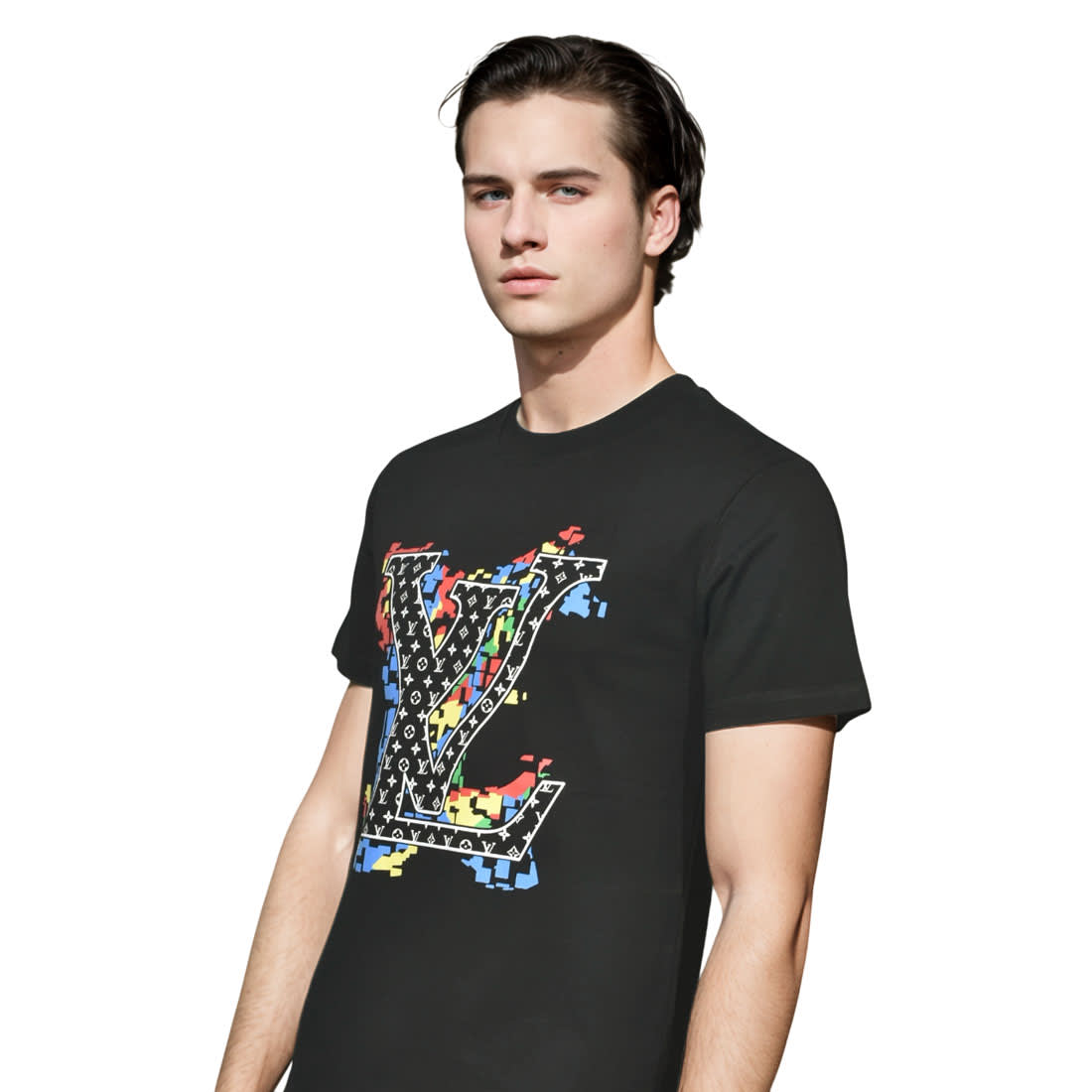 Louis Vuitton Black Premium Quality T-shirt-2