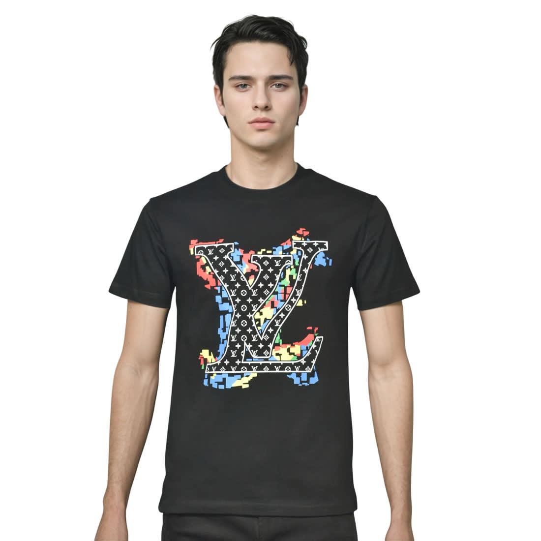 Louis Vuitton Black Premium Quality T-shirt-0