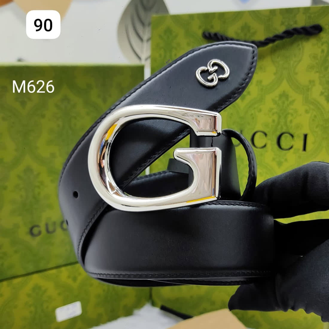 Gucci Silver Premium Quality Leather Belt-0