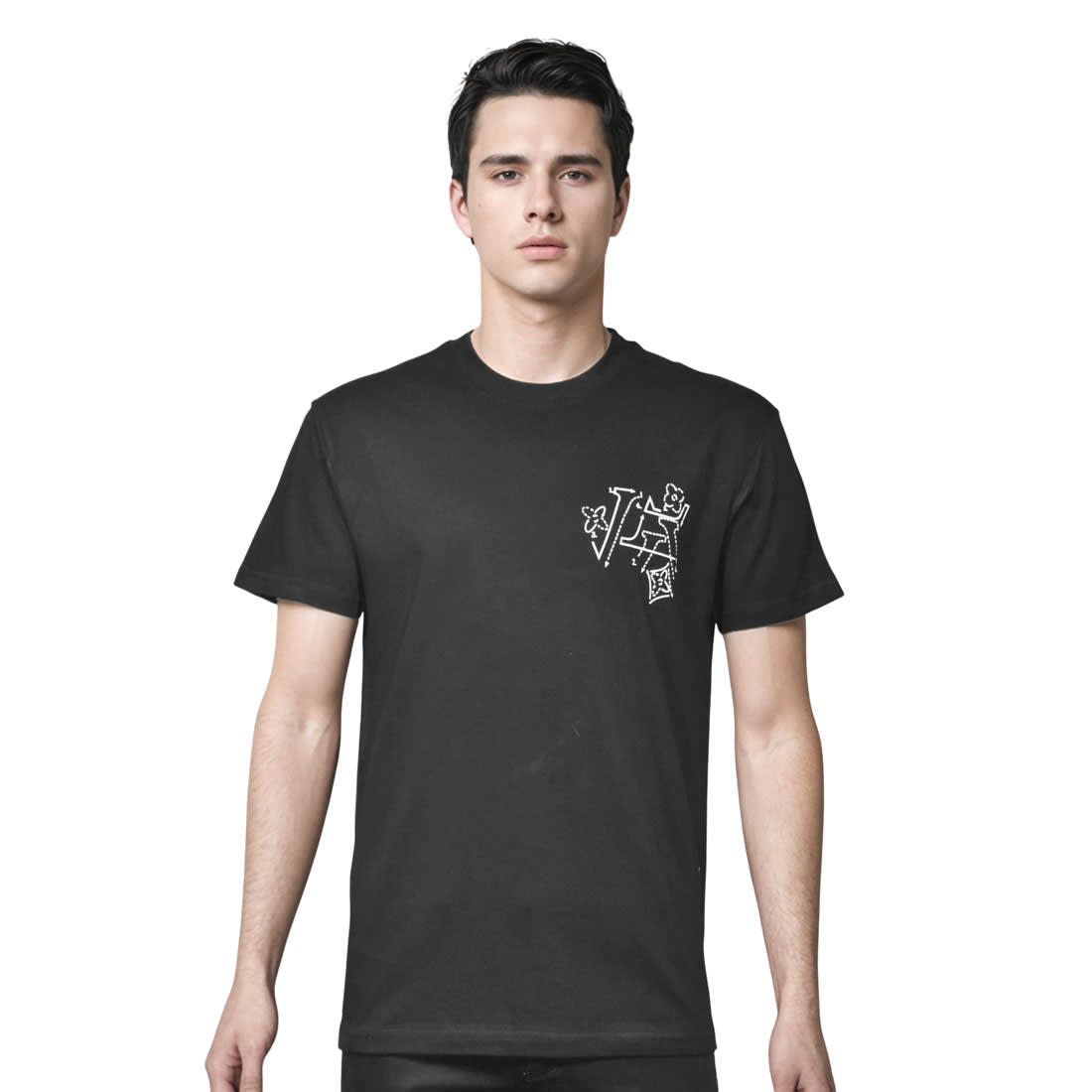 Louis Vuitton Black Premium Quality T-shirt-0