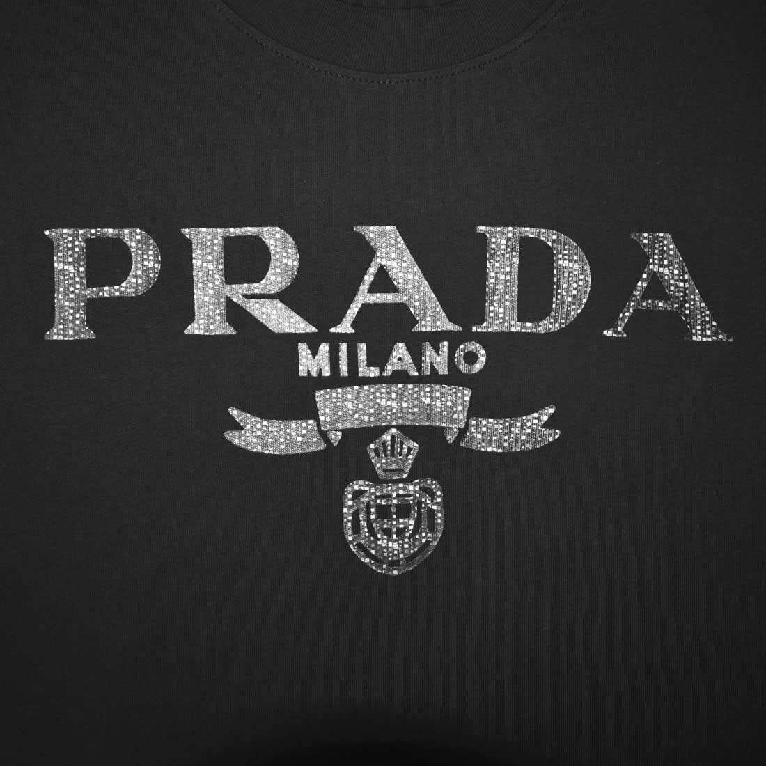 Prada Black Premium Quality T-shirt-3
