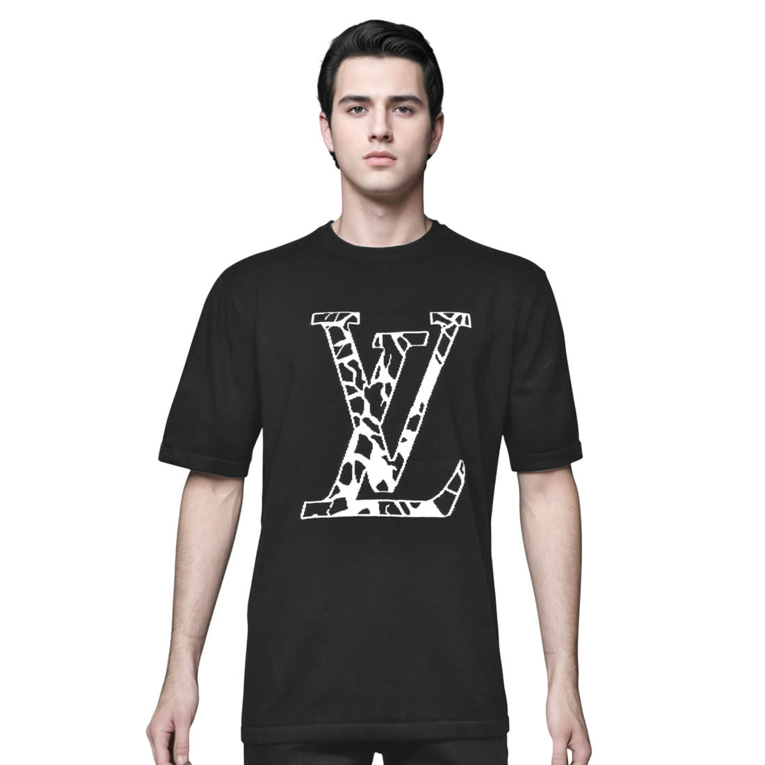 Louis Vuitton Black Premium Quality T-shirt-0