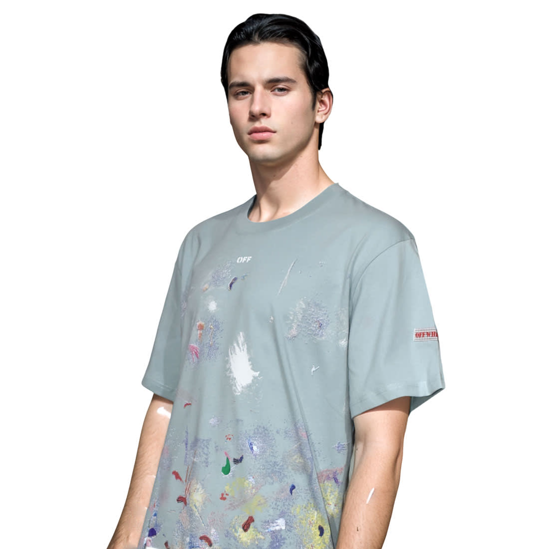 Off-White Sky Blue Premium Quality T-shirt-2