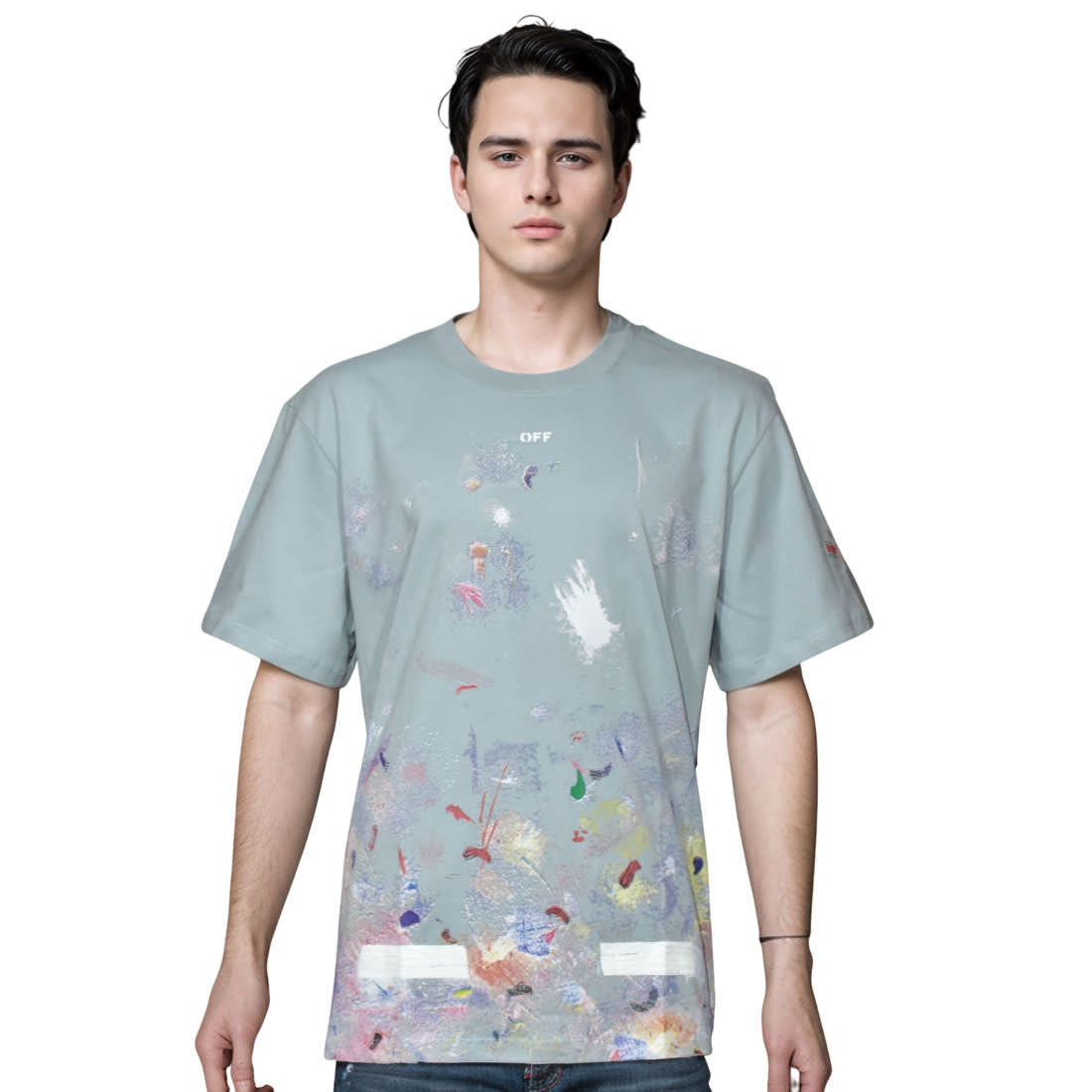 Off-White Sky Blue Premium Quality T-shirt-0