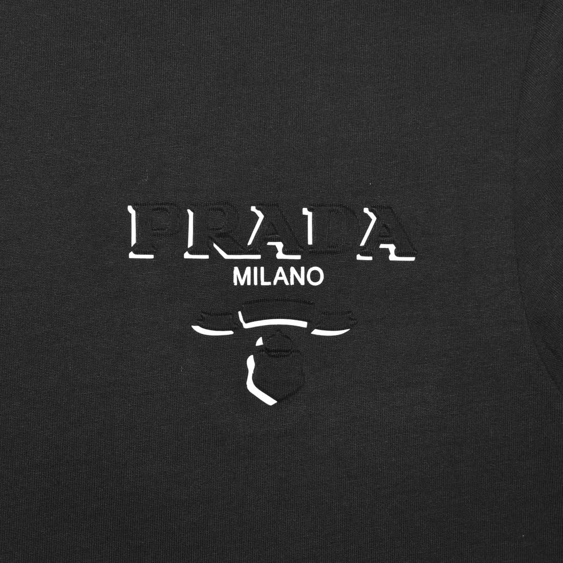 Prada Black Premium Quality T-shirt-3