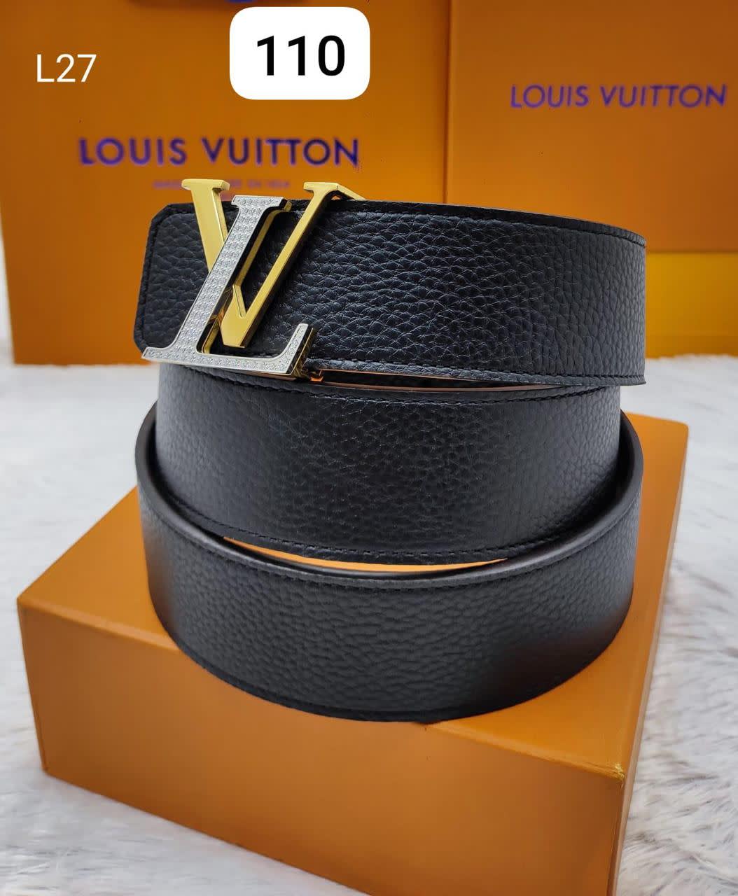 Louis Vuitton Golden & Silver Premium Quality Leather Belt-0