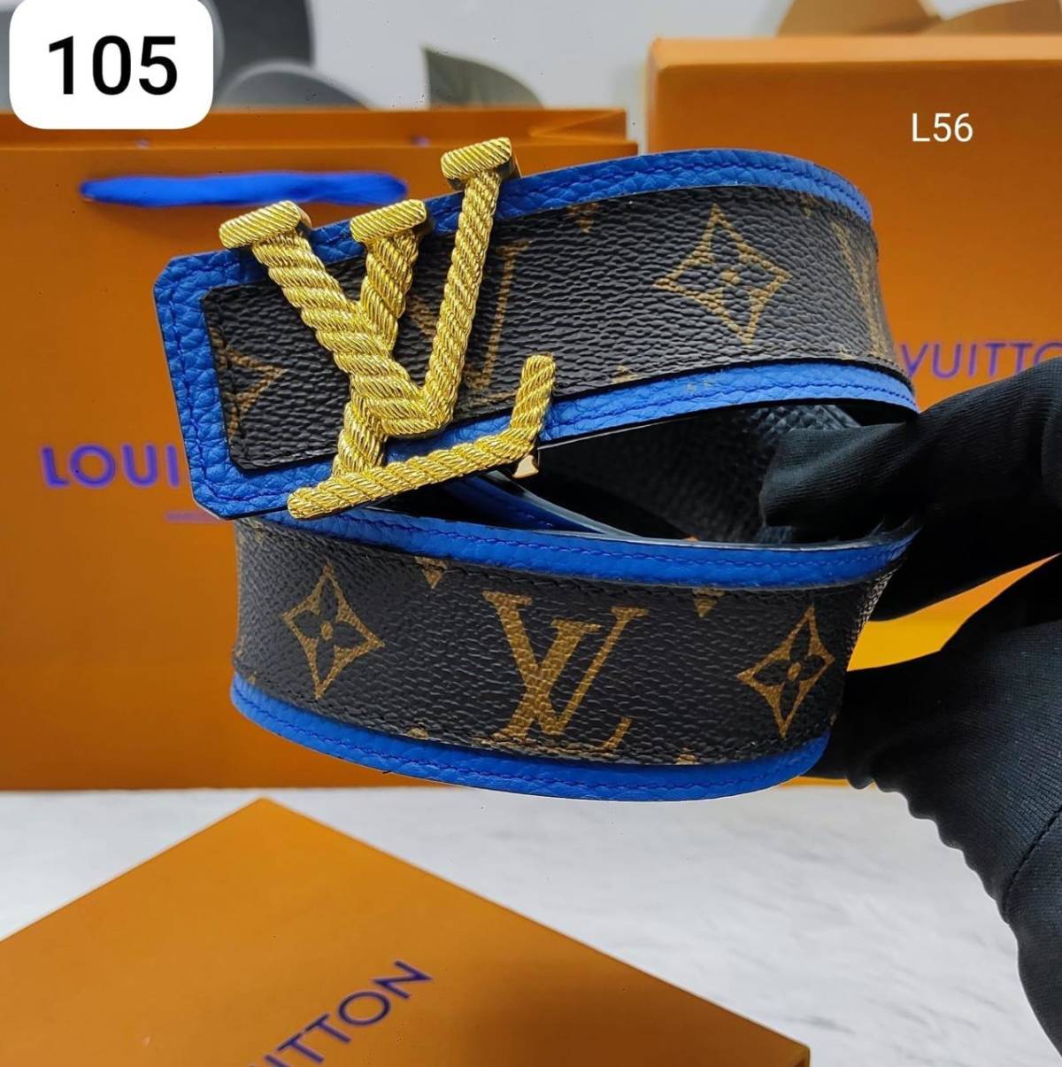 Louis Vuitton Golden Premium Quality Leather Belt-0