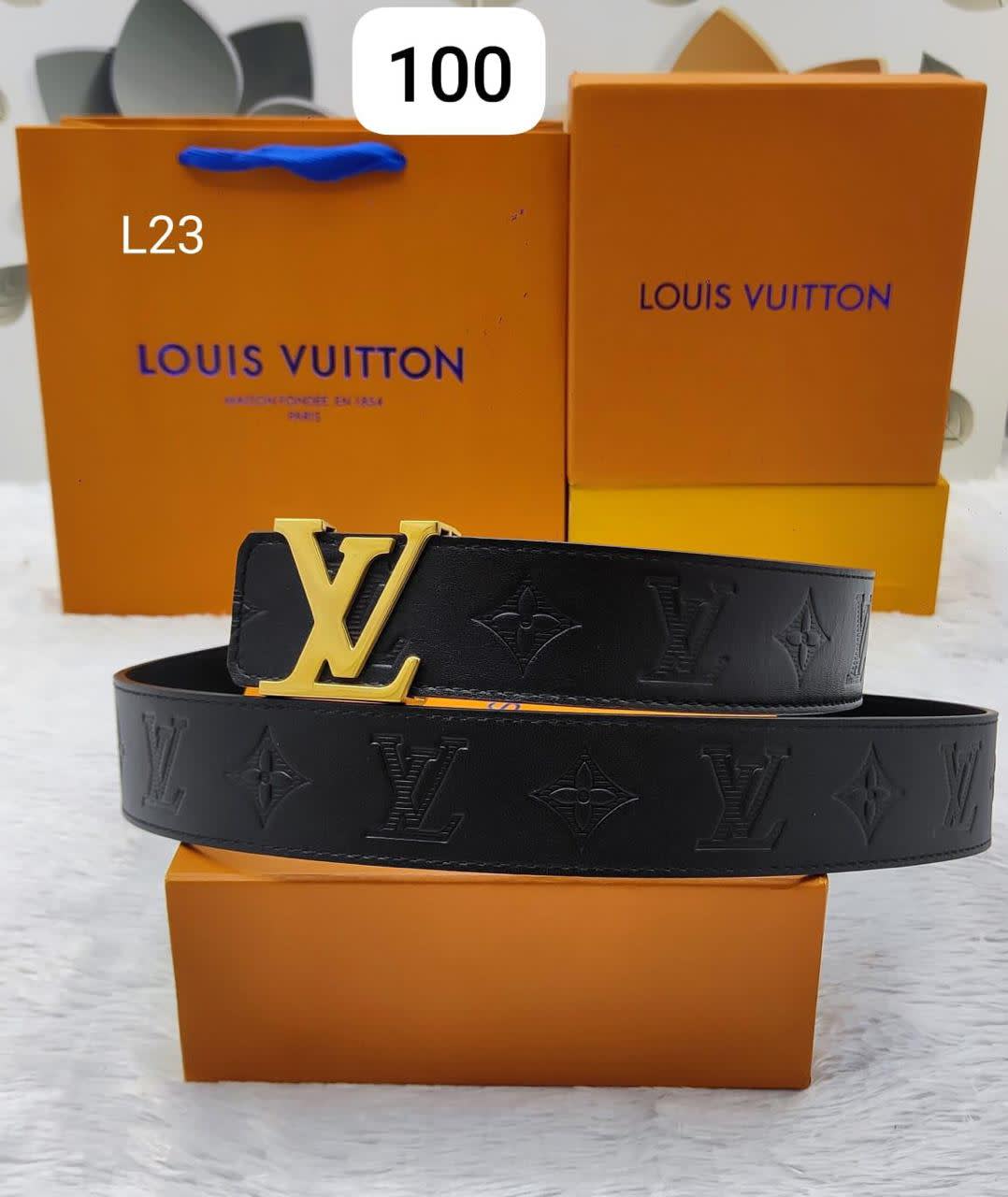 Louis Vuitton Golden Premium Quality Leather Belt-0