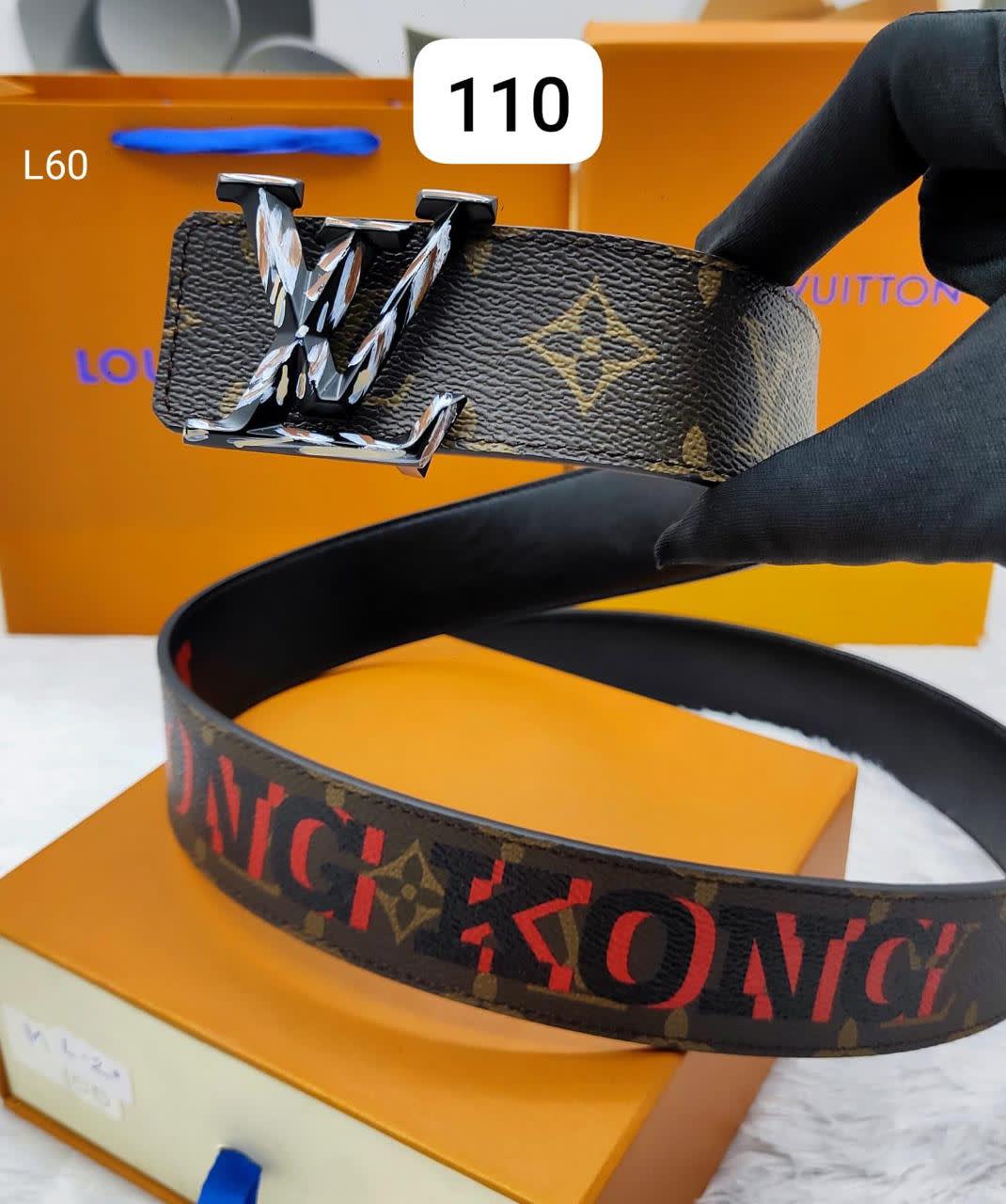 Louis Vuitton Black Premium Quality Leather Belt-0