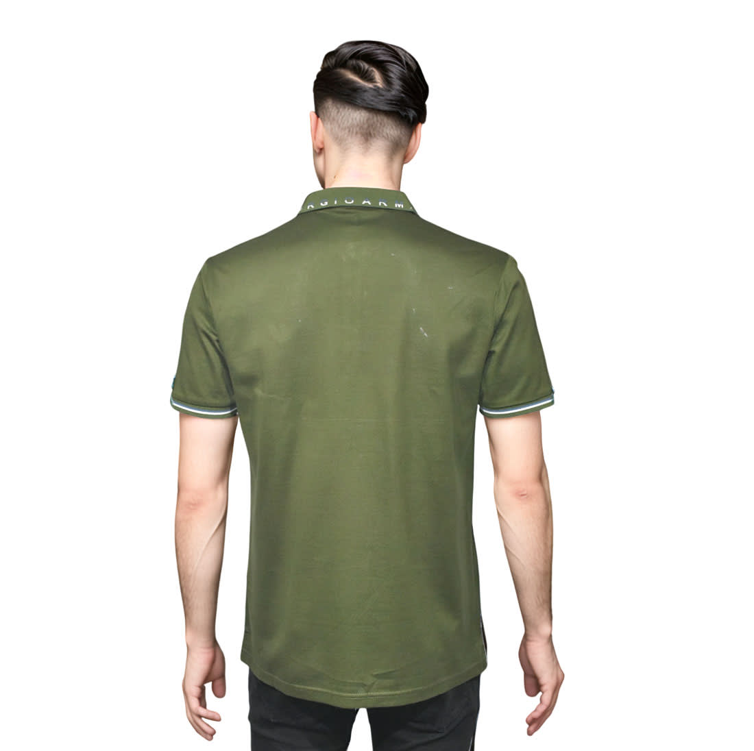 Giorgio Armani Embossed Logo Green Premium T-shirt-1