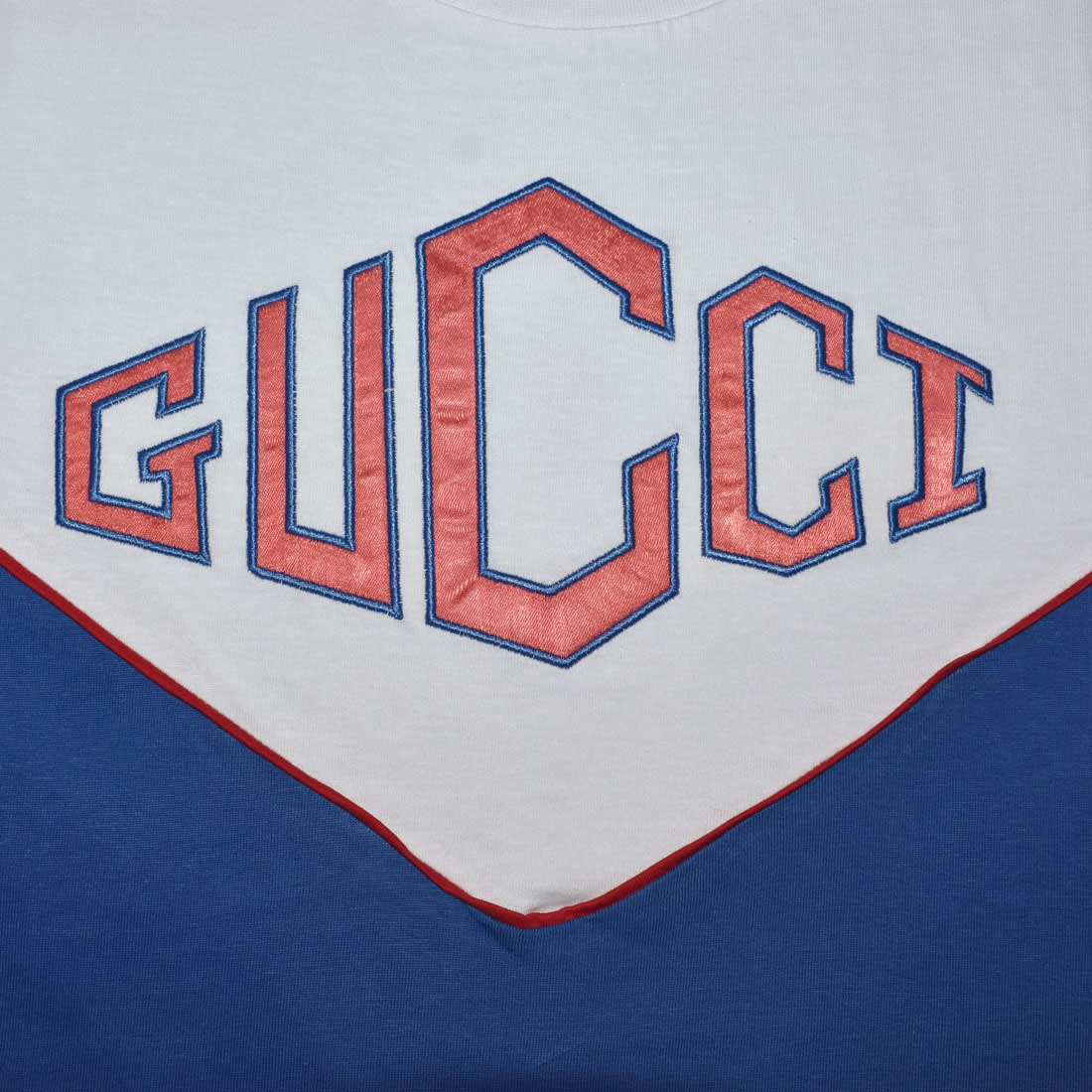 Gucci White & Blue Premium Quality T-shirt-3