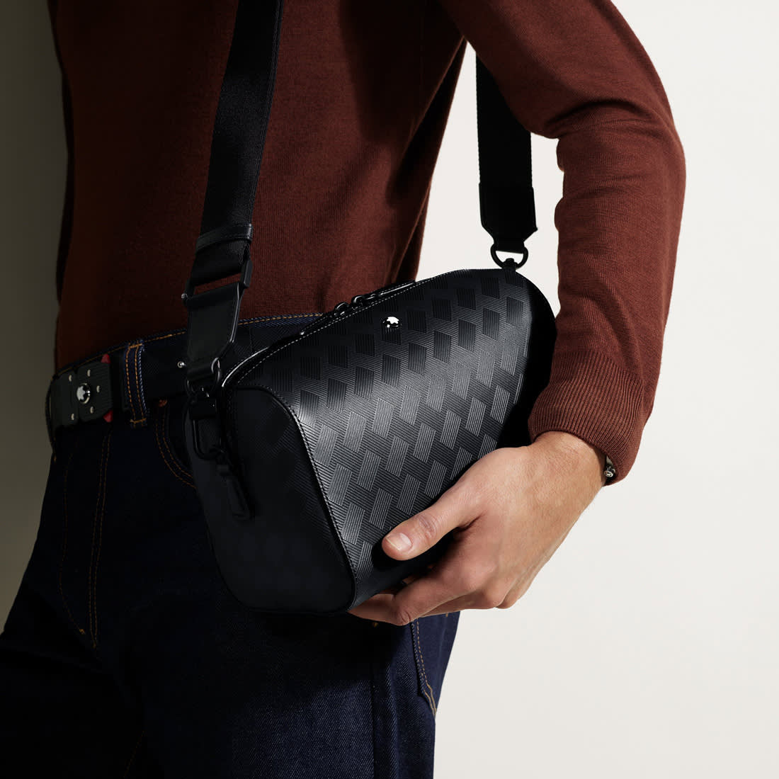 MontBlanc Black Premium Side Sling Bag-3