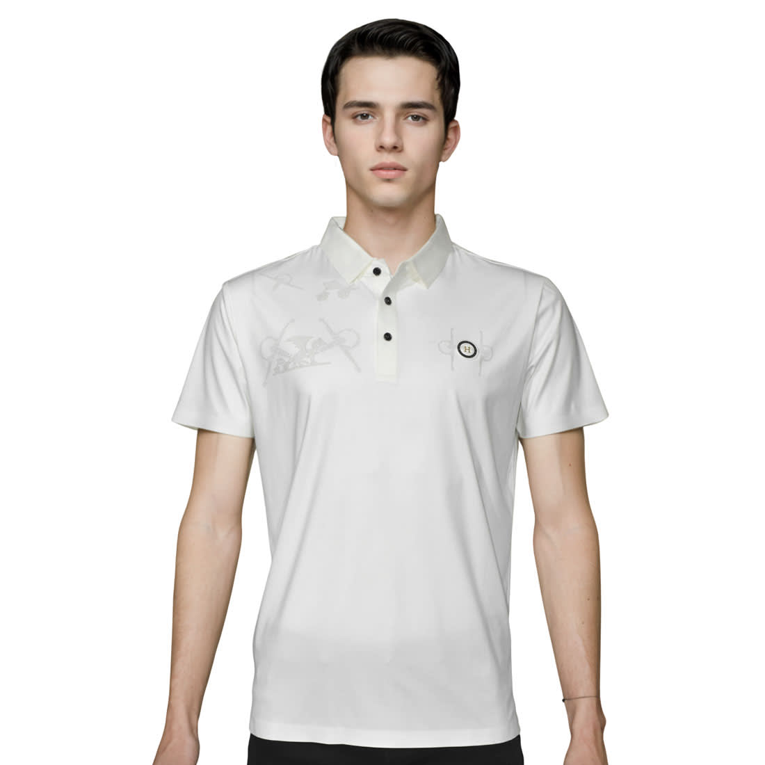 Hermes Paris White Premium Quality Luxury T-shirt-0