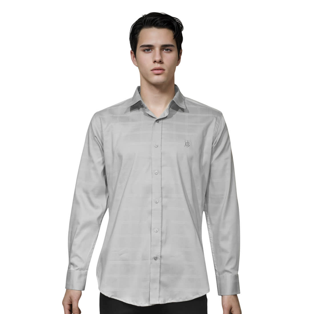 Burberry Light Grey Premium Quality Shirt-6