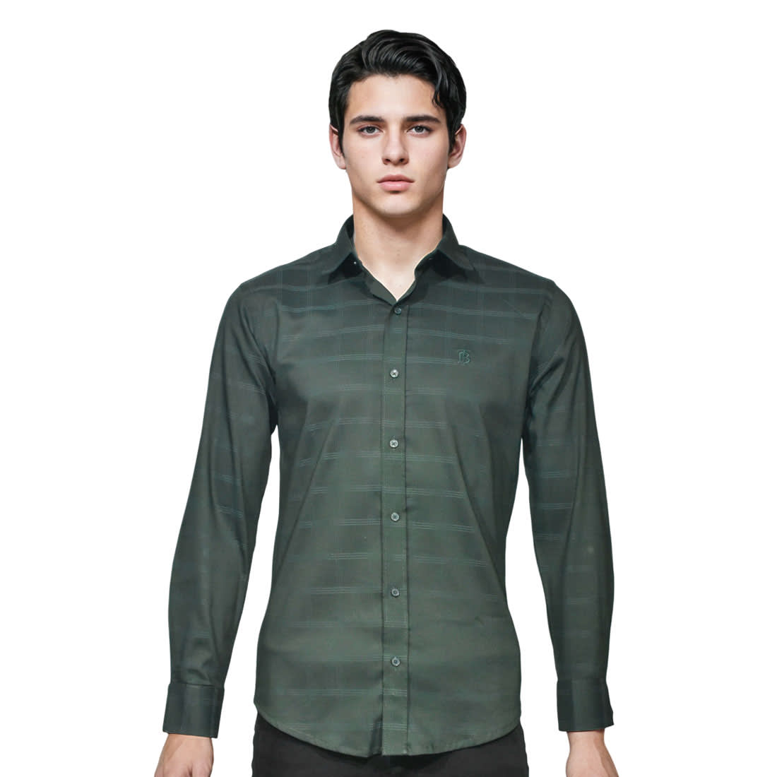 Burberry Dark Green Premium Quality Shirt-6