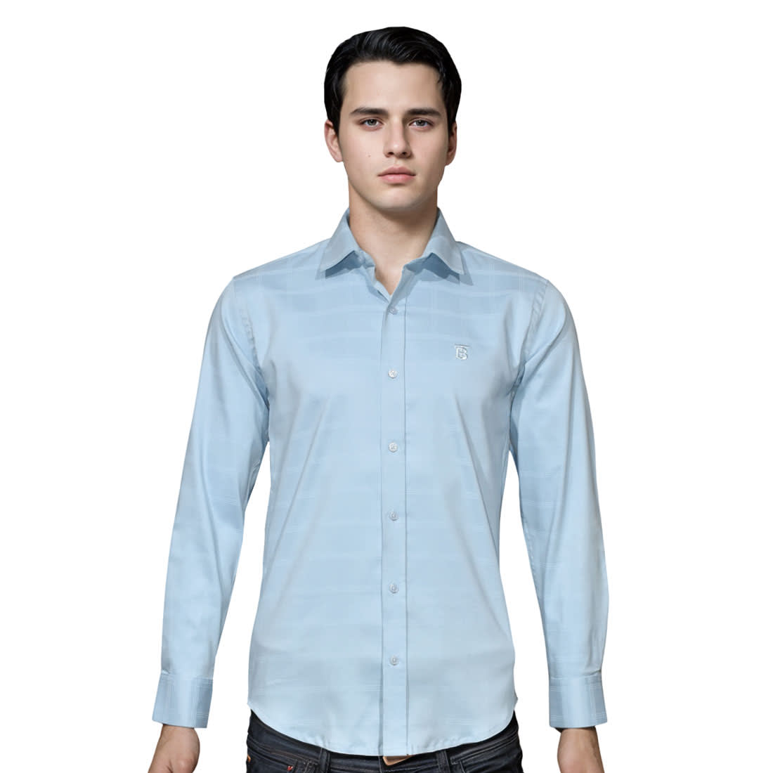 Burberry Sky Blue Premium Quality Shirt-6