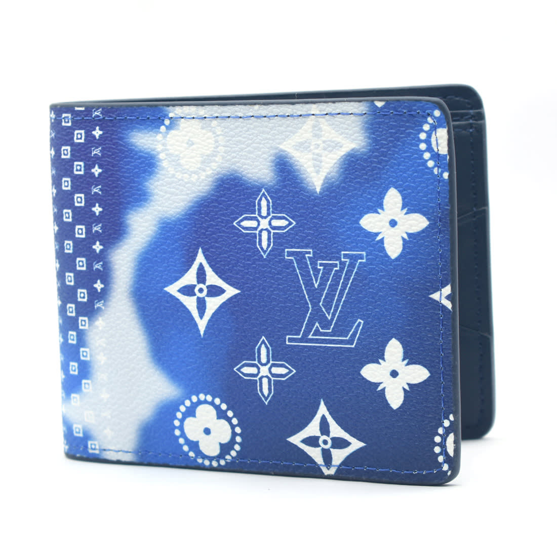 Louis Vuitton Blue Premium Compact Wallet-0