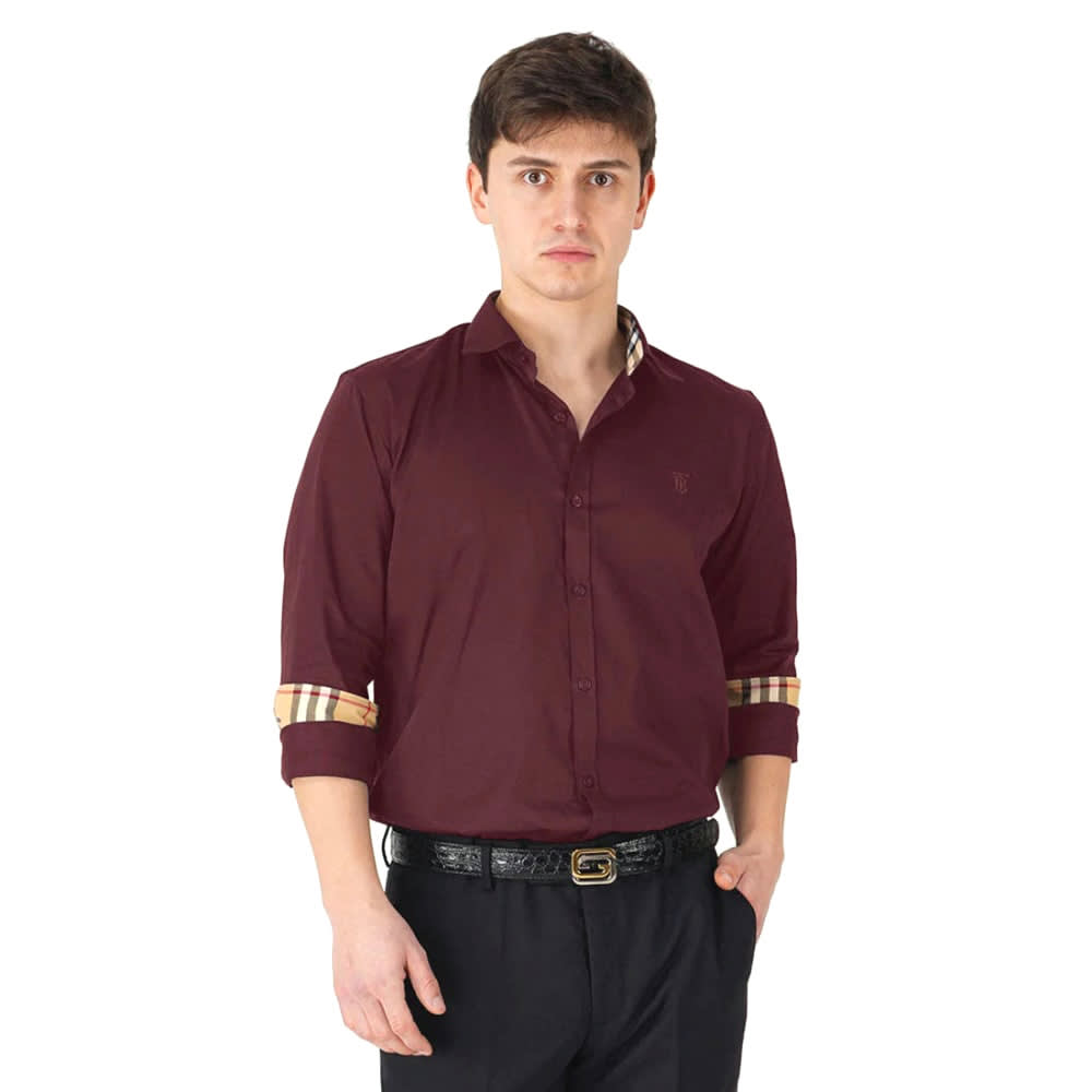 Burberry Wine Premium Quality Shirt-0