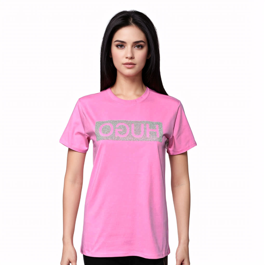 BOSS Pink Premium Quality Women T-shirt-0