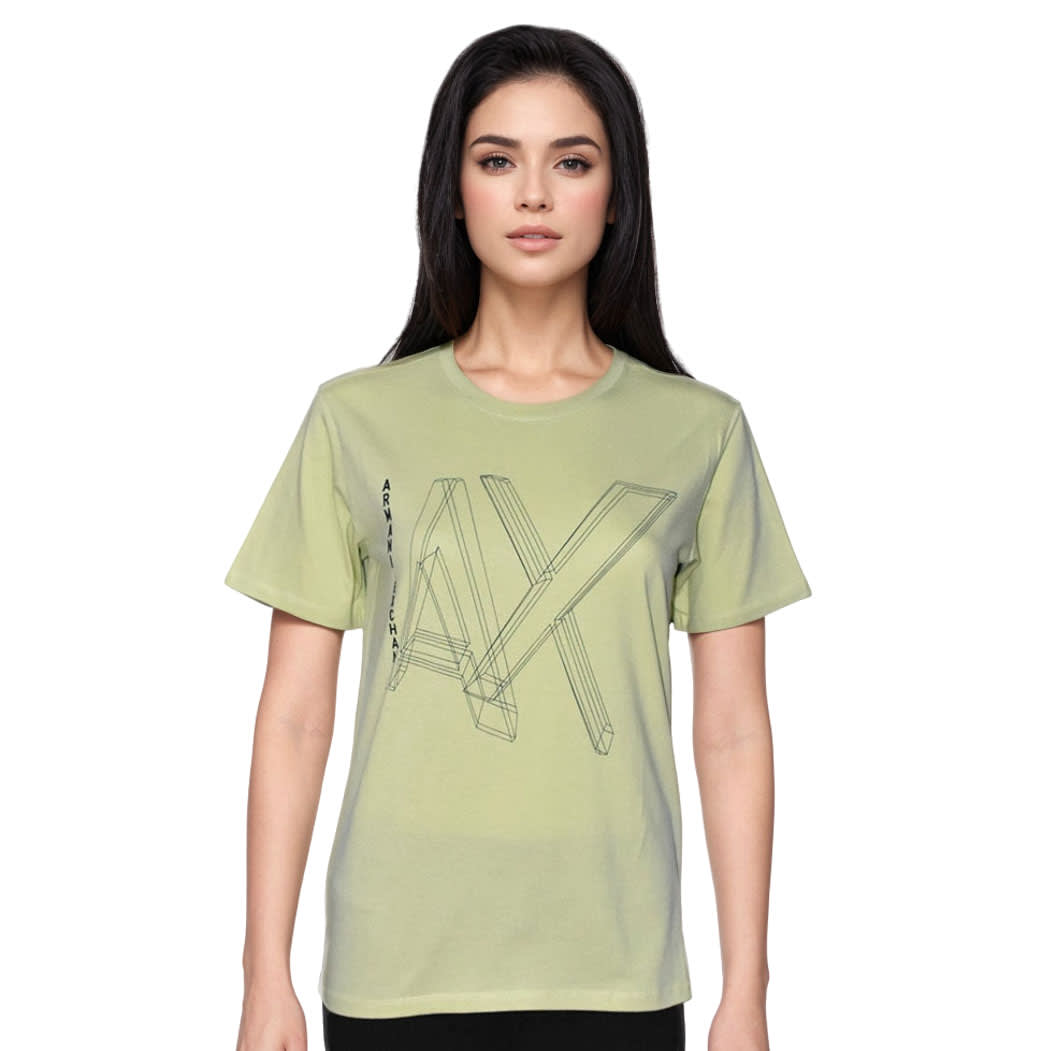 Armani Exchange Green Premium Quality Women T-shirt-0