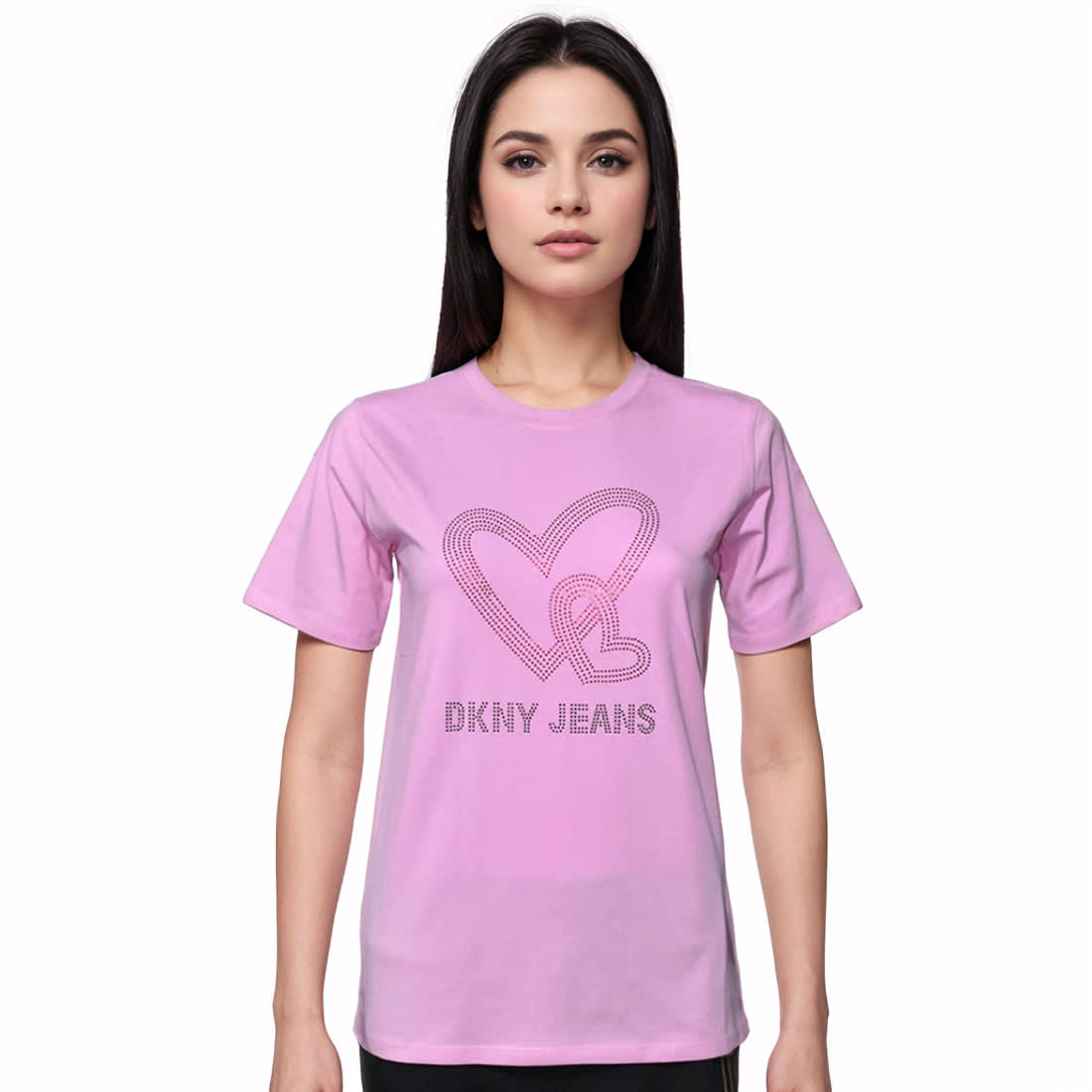 DKNY Pink Premium Quality Women T-shirt-0