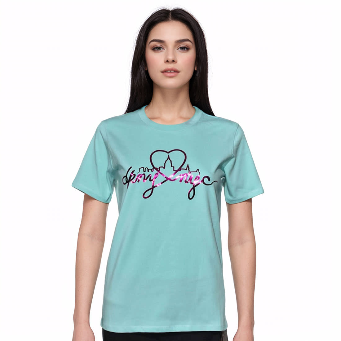 DKNY Blue Premium Quality Women T-shirt-0