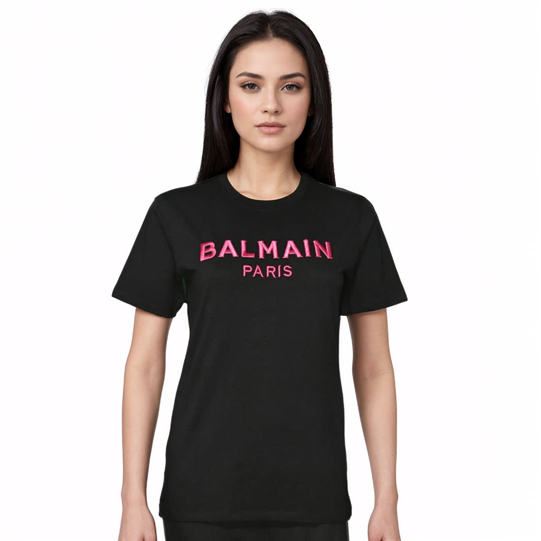 Balmain Black Premium Quality Women T-shirt-0