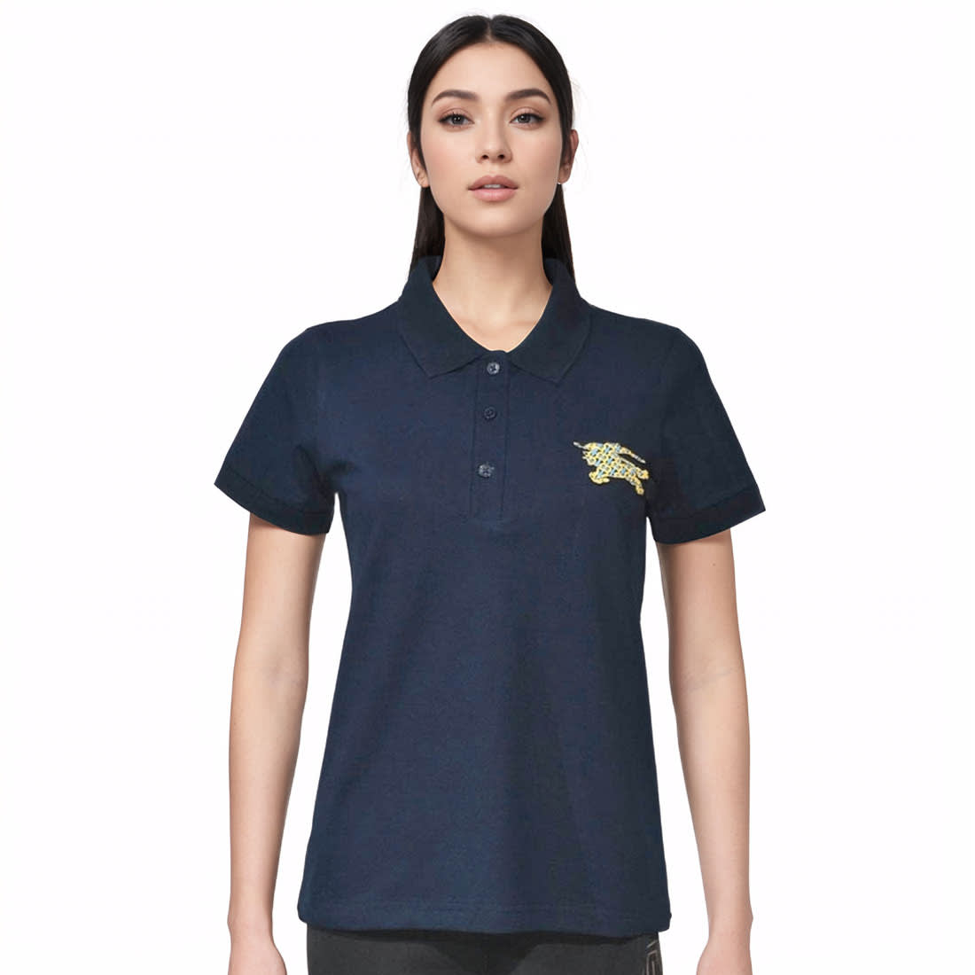 Burberry Dark Blue Premium Women T-shirt-0