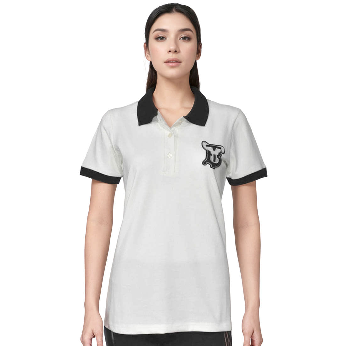 Burberry White Premium Women Polo T-shirt-0