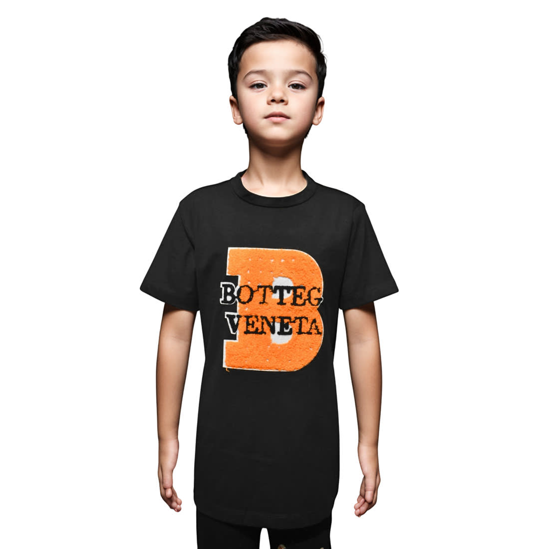 Bottega Veneta Black Premium Kids T-shirt-0