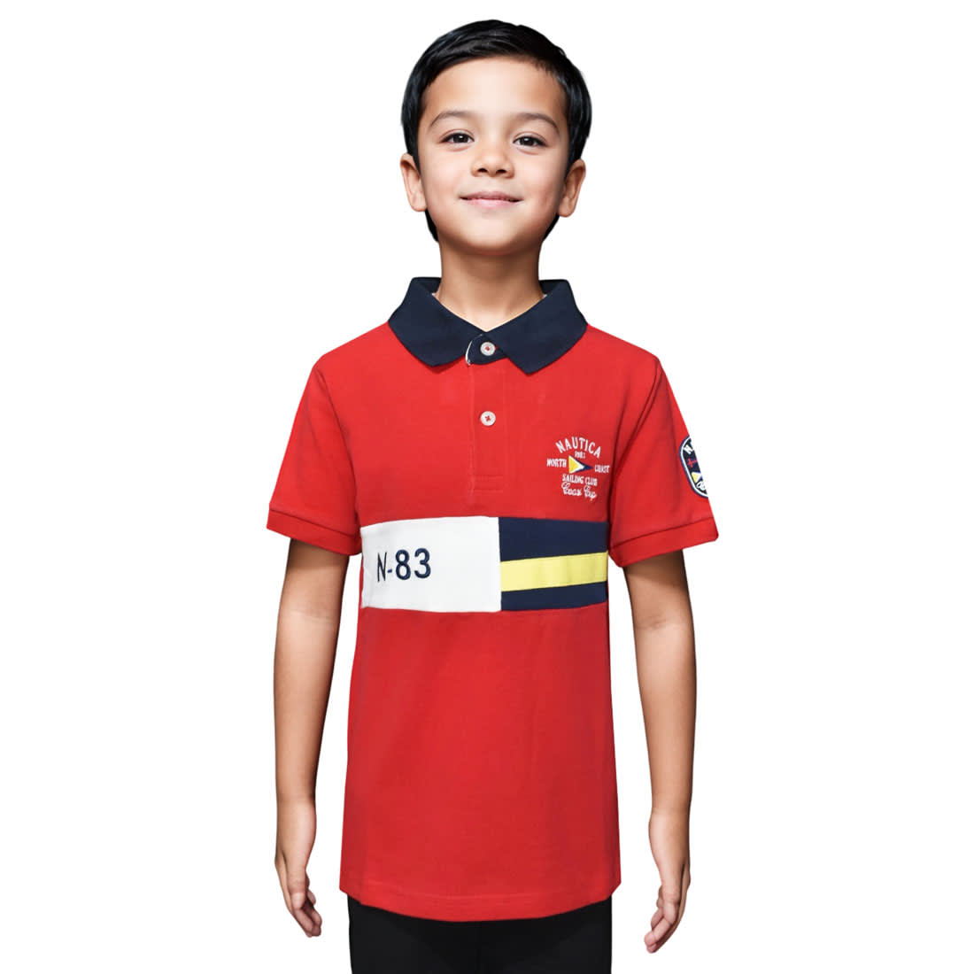Nautica Red Premium Quality Kids T-shirt-0