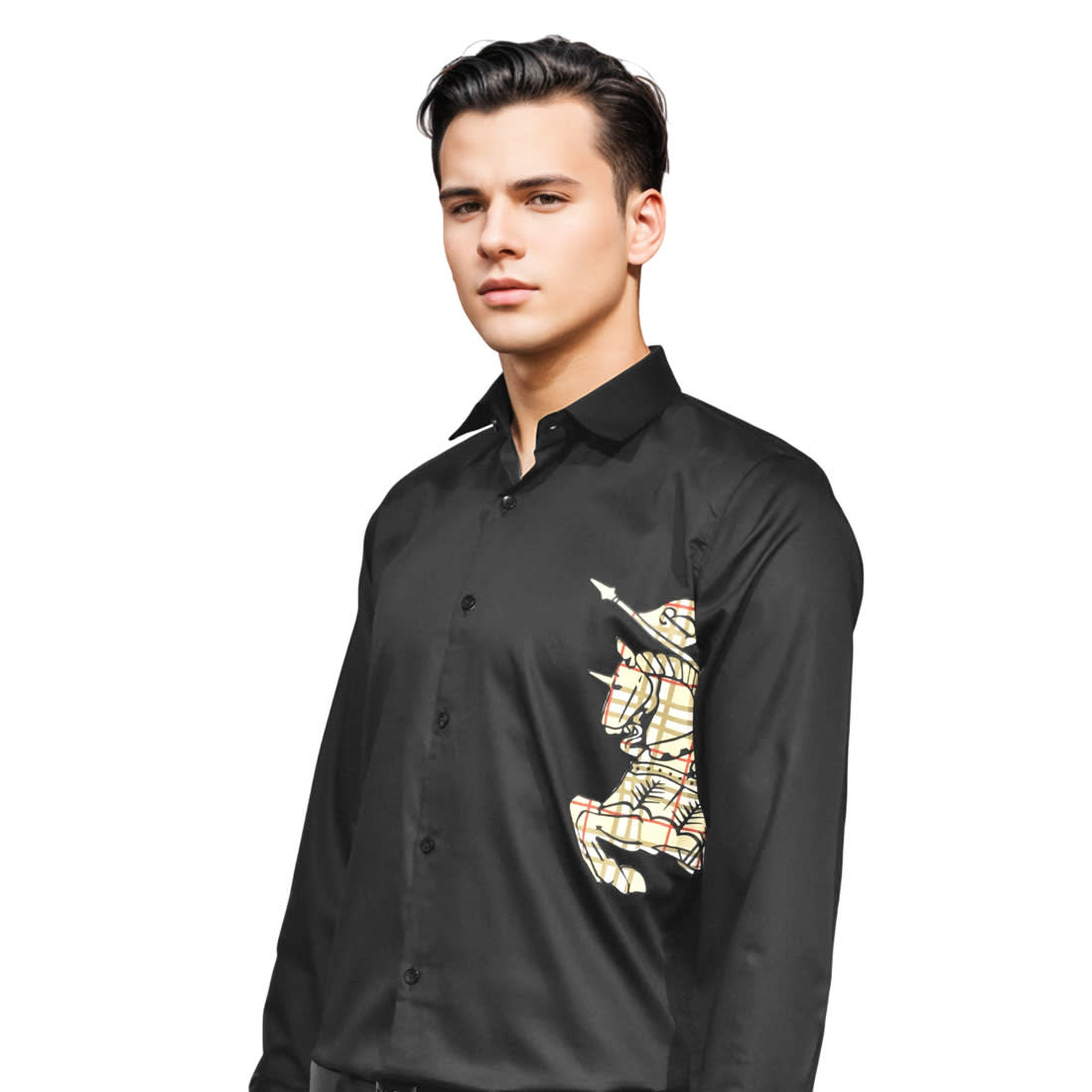 Burberry Black Premium Quality Shirt-2