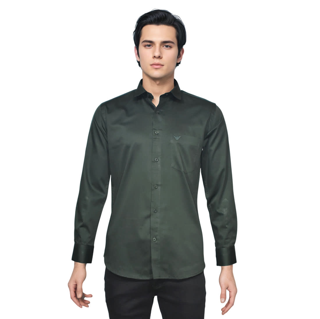 Giorgio Armani Dark Green Premium Quality Shirt-6