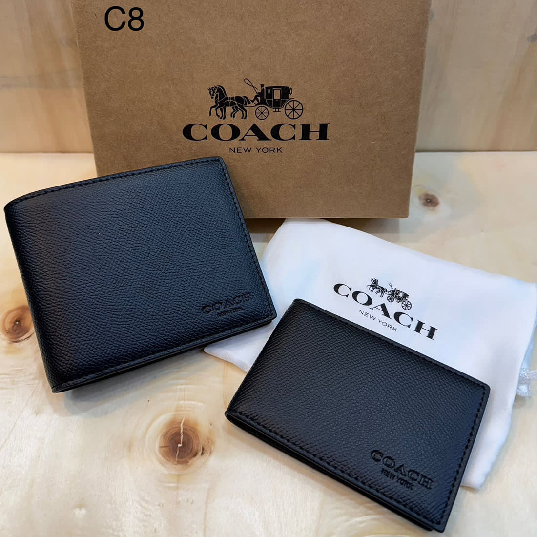 Coach Black Premium 3 In 1 Wallet-0