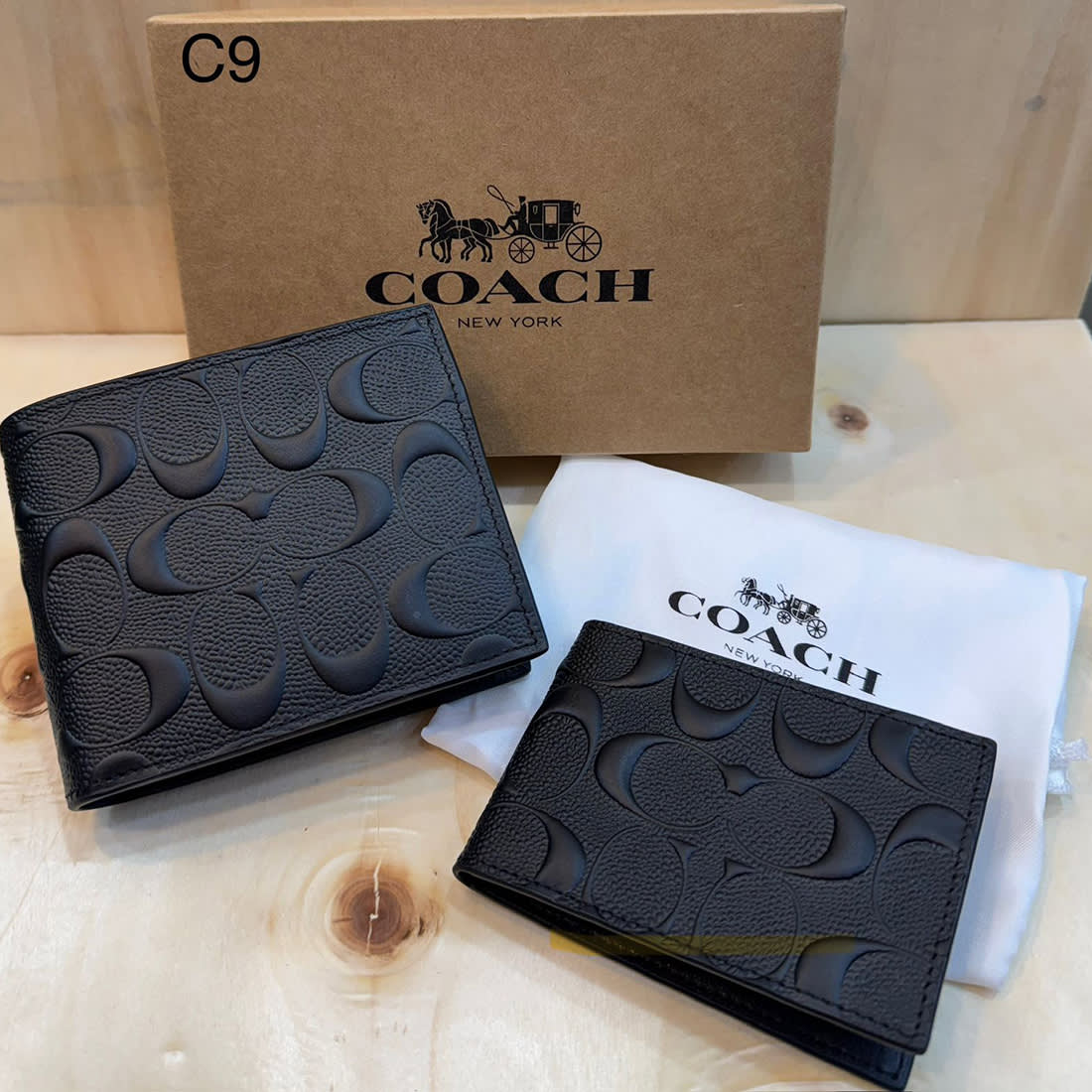 Coach Black Premium 3 In 1 Wallet-0