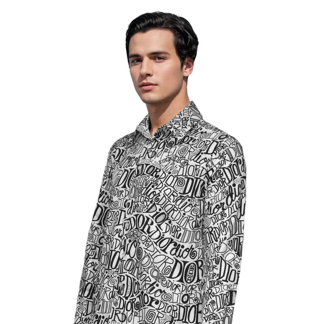 Dior White & Black Premium Quality Shirt-2