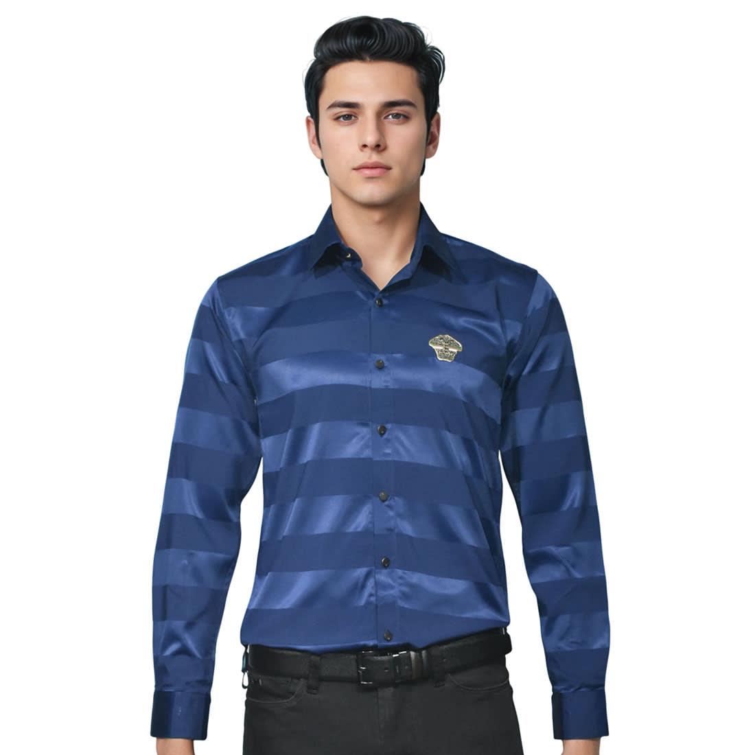 Versace Blue Designer Premium Quality Shirt-0