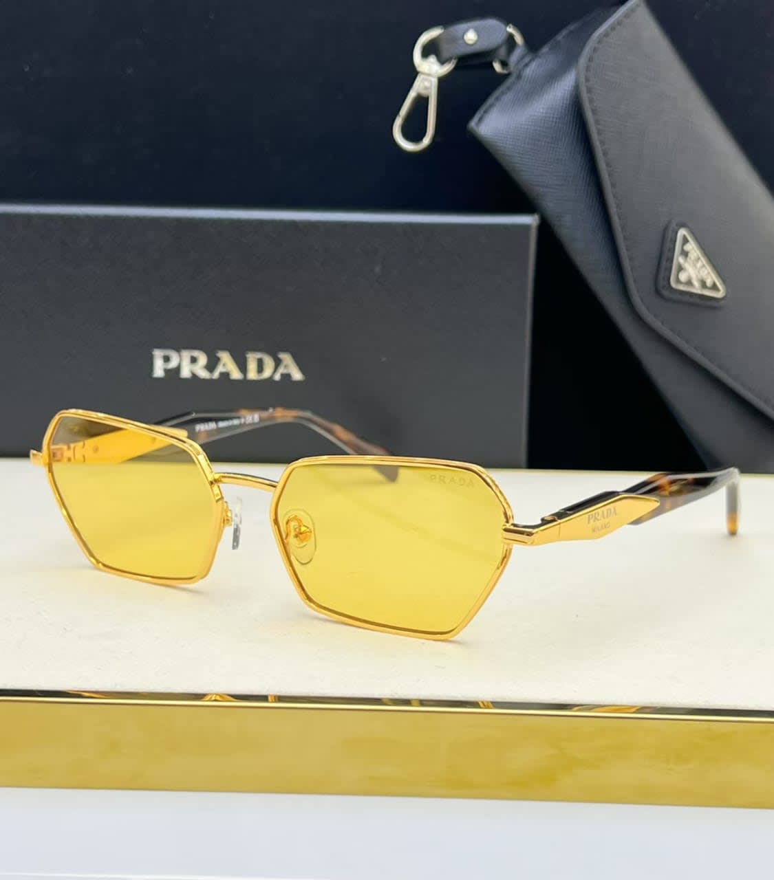 Prada Golden Luxury Sunglasses-0